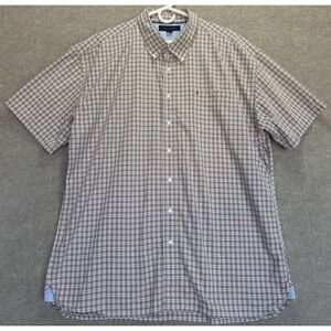 Tommy Hilfiger Men's XXL Plaid Short Sleeve Button-Down Shirt 100% Cotton GUC